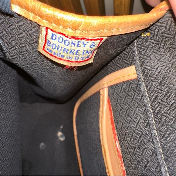 VTG Dooney & Bourke Black/Brown Trim Cabriolet & Perforated Leather Backpack - Picture 10 of 11